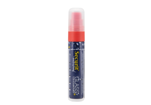  Securit Waterproof chalk marker with 7-15mm nib | Glass + Chalkboard | Red | Liquid chalk 