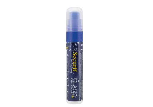  Securit Waterproof chalk marker with 7-15mm nib | Glass + Chalkboard | Blue | Liquid chalk 