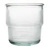 recycled glass ribbed stackable cups | 300 ml | (pack of 6)
