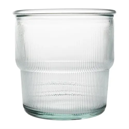  Olympia recycled glass ribbed stackable cups | 300ml | (pack of 6) 