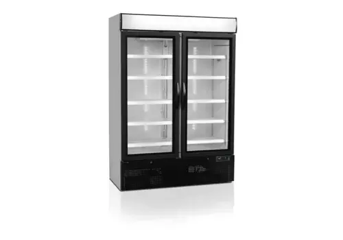  HorecaTraders NC5000G Display Koeler met 2 deuren | Zwart | 1250B x 580D x 1327H mm 