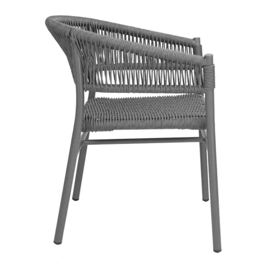chaises en osier torsadé gris Florence | (paquet de 2)