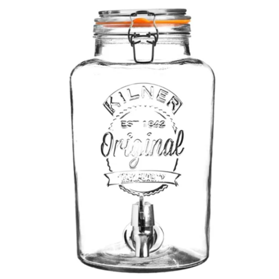 Distributeur de boissons à clip | 5L | Verre | 31,5(h)cm
