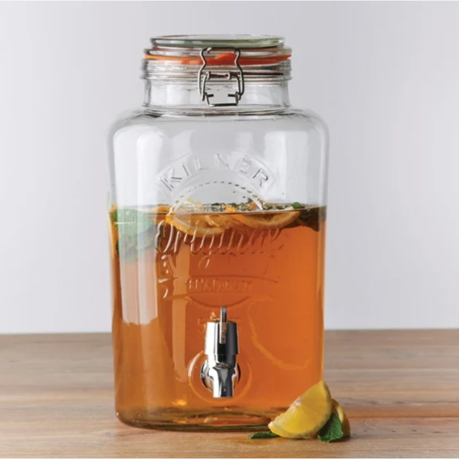 Getränkespender mit Clipverschluss | 5L | Glas | 31,5 (h) cm