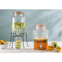 Clip top drink dispenser | 5L | Glass | 31.5 (h) cm