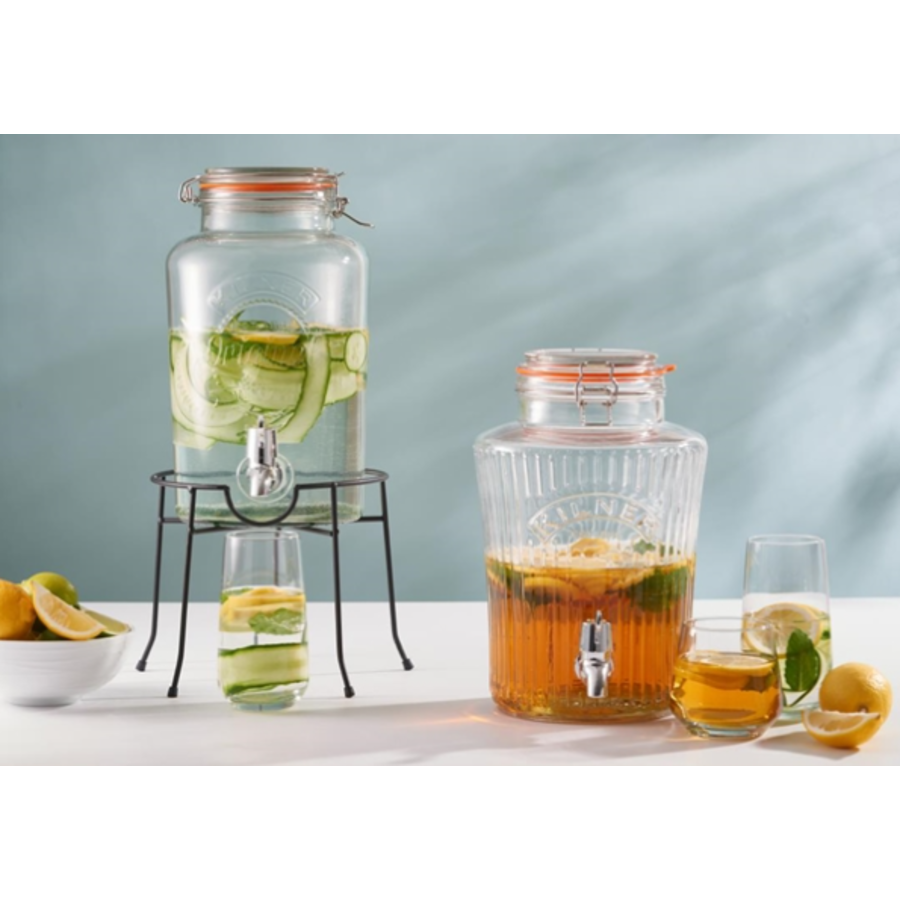 Getränkespender mit Clipverschluss | 5L | Glas | 31,5 (h) cm