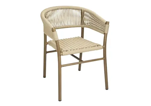 Bolero chaises en osier torsadé en corde naturelle Florence | (paquet de 2) 