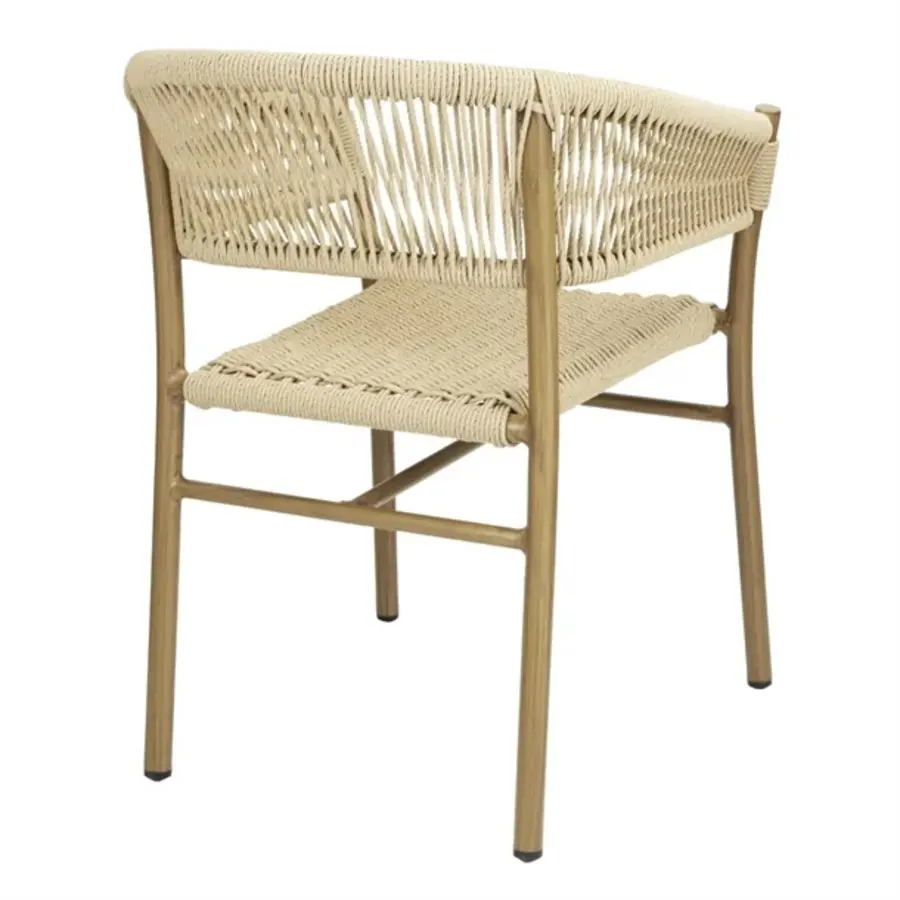 florence natural rope twist wicker chairs | (pack of 2)