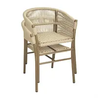 chaises en osier torsadé en corde naturelle Florence | (paquet de 2)