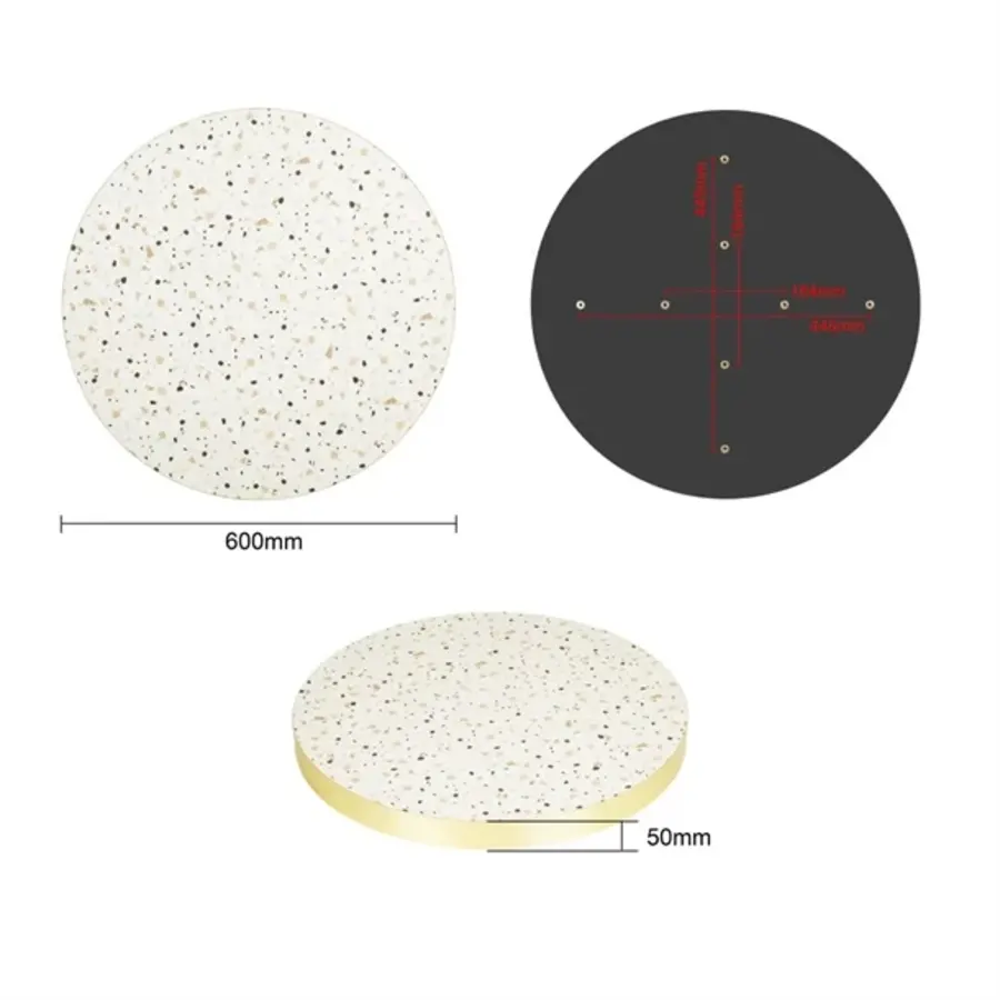 round table top in terrazzo style | 600 mm