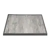 Bolero table top made of tempered glass with wood grain effect | Gray border | 700mm