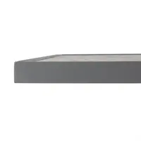 plateau de table en verre trempé effet grain de bois | Bordure grise | 700 mm