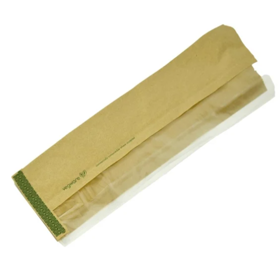 Kraft Baguette Bag | PLA & Papier | 1000 stuks | 35,6(h) x 15,2(b)cm