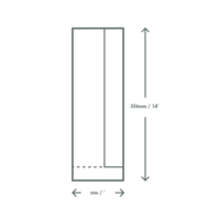 Kraft-Baguette-Tasche | PLA und Papier | 1000 Stück | 35,6 (H) x 15,2 (B) cm