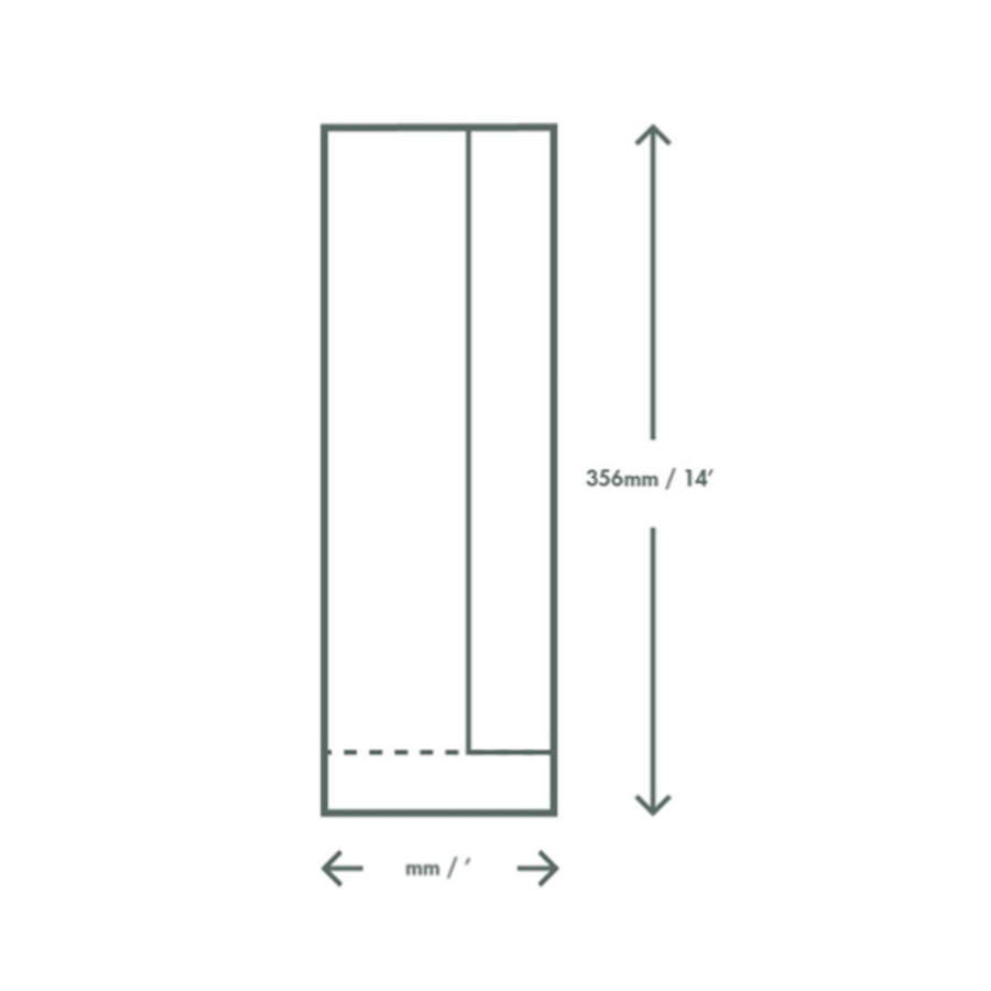 Kraft-Baguette-Tasche | PLA und Papier | 1000 Stück | 35,6 (H) x 15,2 (B) cm