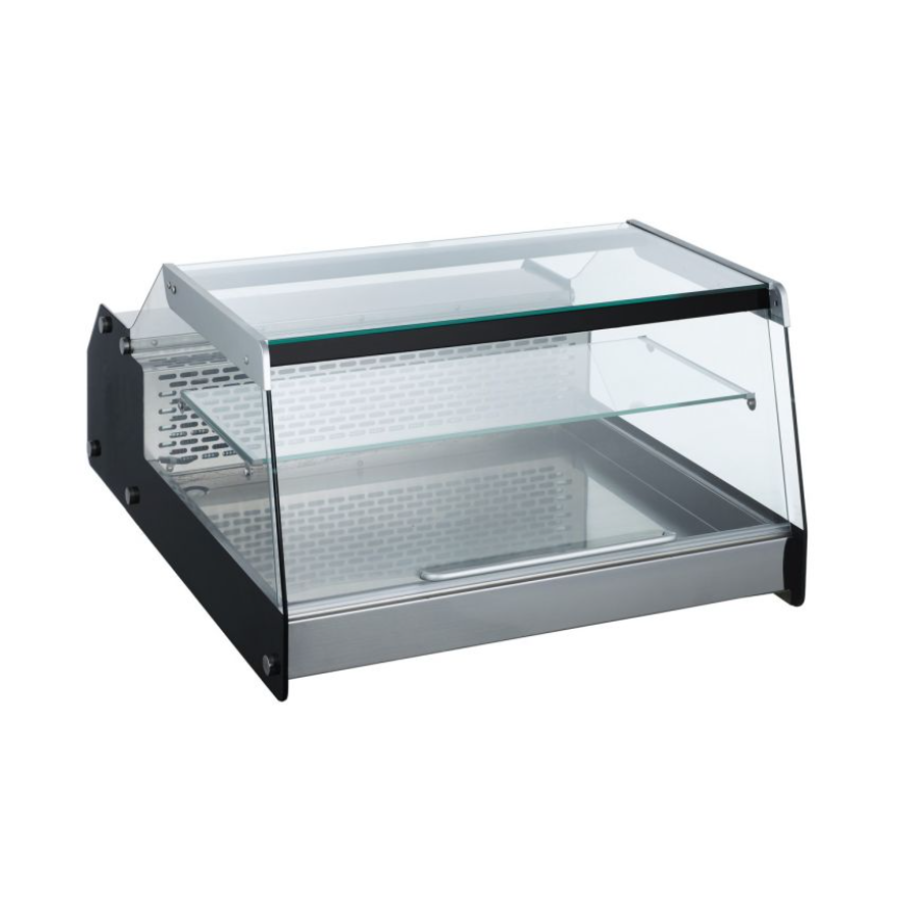 Vitrine réfrigérée 128L | Noir | acier inoxydable | 68,8 (L) x 87,4 (P) x 41,9 (H)