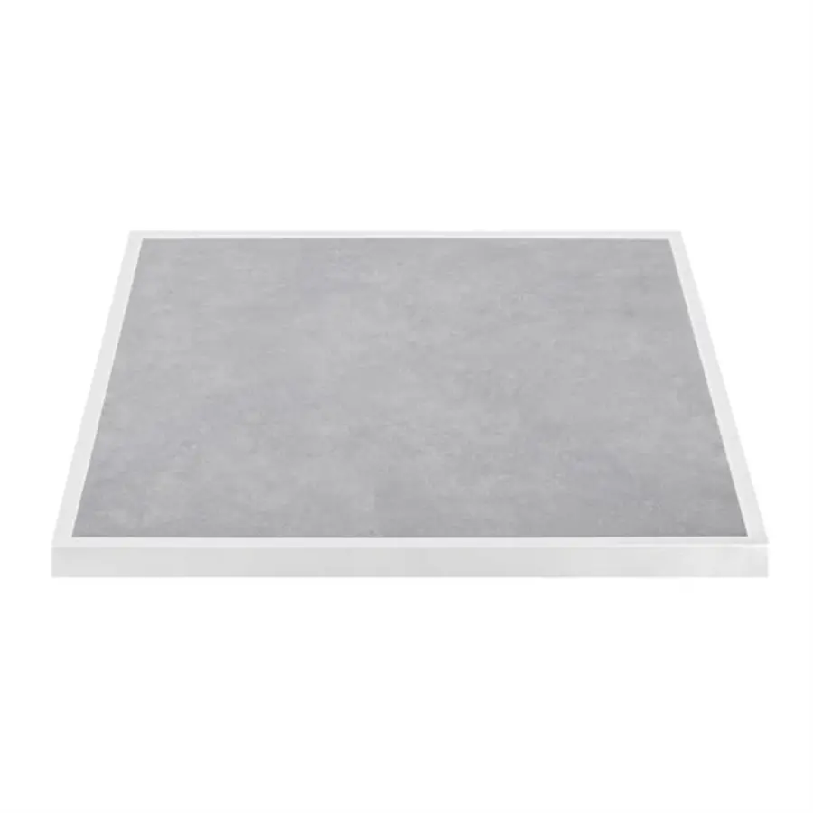tempered glass table top with light grey stone effect | 700 mm