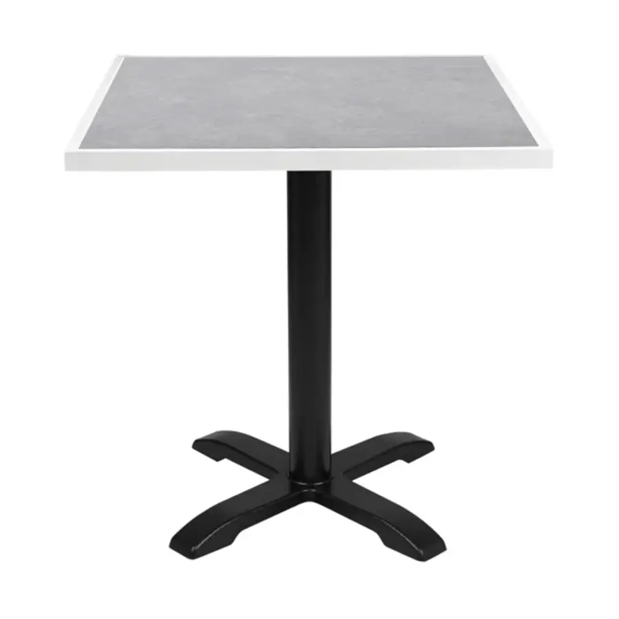 table top made of tempered glass with light gray stone effect | 700mm