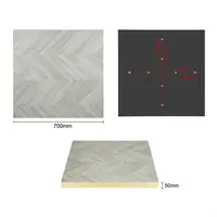 plateau de table pré-percé à motif chevron | 700 mm