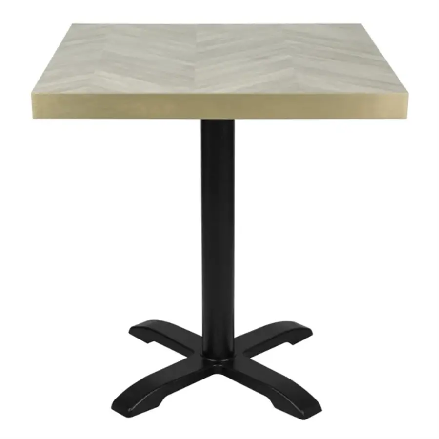 pre-drilled table top chevron design | 700mm