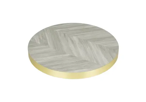  Bolero Bolero pre-drilled round table top chevron design | 600mm 