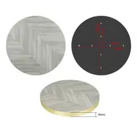 plateau de table rond pré-percé à chevrons | 600 mm