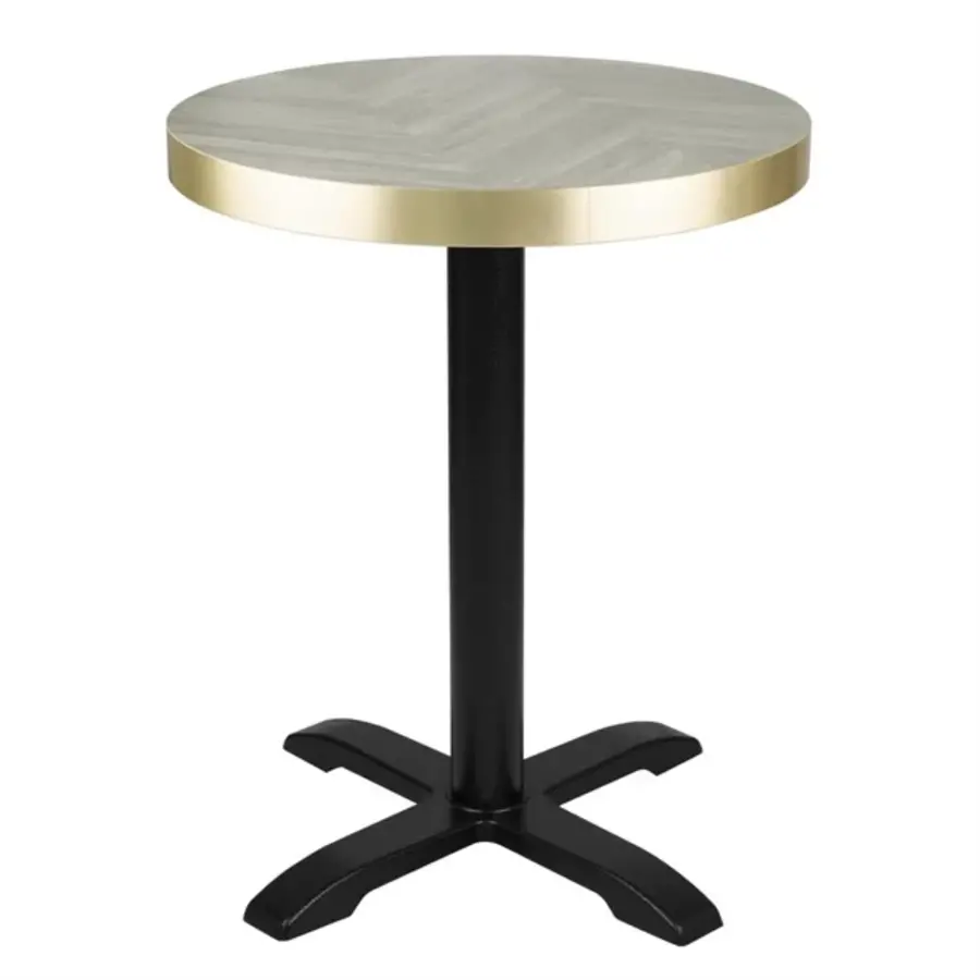 Bolero pre-drilled round table top chevron design | 600mm