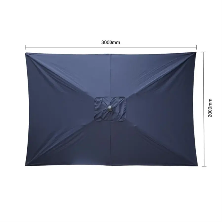 Seville square parasol | navy blue | 257(h) x 200(w)cm