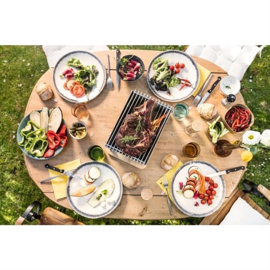 Louis tellier brasero table barbecue brasi-f | 21.5(h) x 22(w) x 32(d)cm