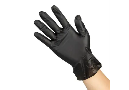  Hygiplas Hygiplas vinyl black powder-free glove | S | (pack 100) 