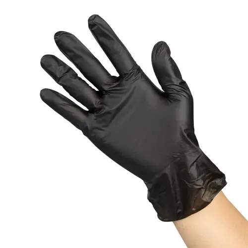  Hygiplas vinyl black powder free glove | M | (pack 100) 