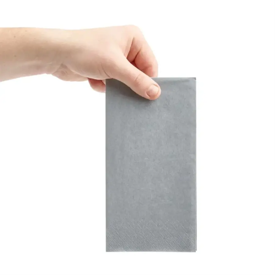 serviette de table recyclable 2 plis 1/8 pli | Gris | 40x40cm | (paquet de 2000)