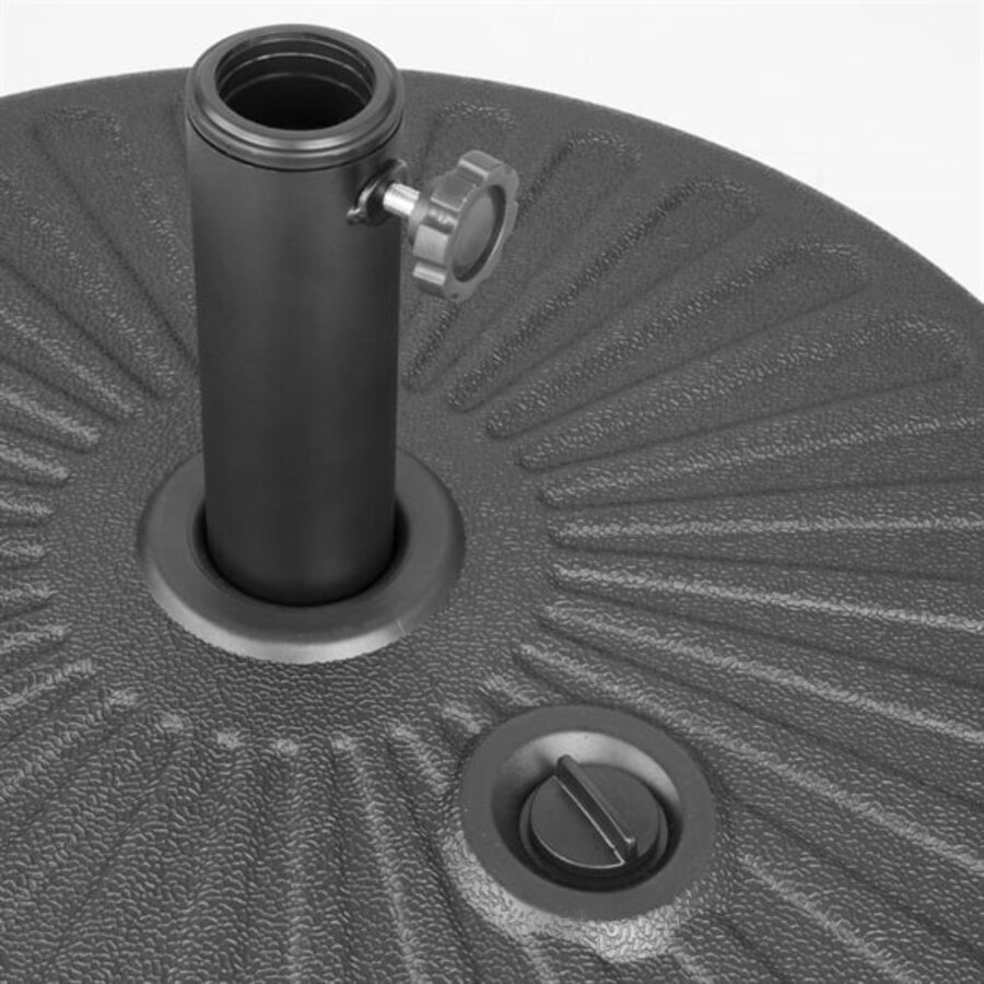 pied de parasol en plastique noir | 40L