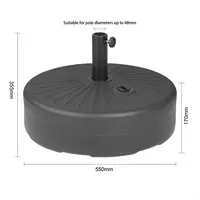 pied de parasol en plastique noir | 40L