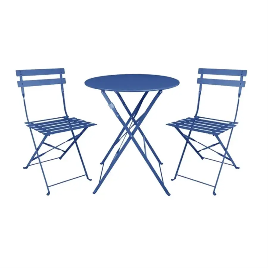 table ronde de style trottoir de Perth | Bleu marine | 71(h)cm