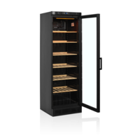Cave à vin climatisée Noir | Porte vitrée | 118 bouteilles