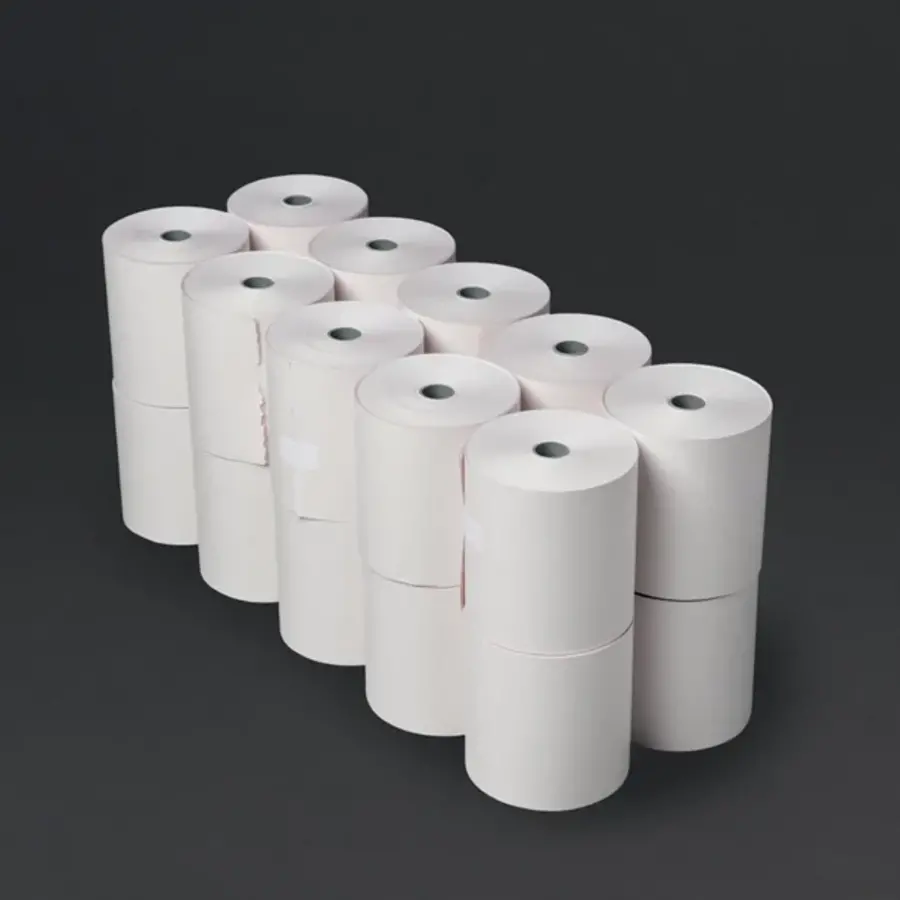 nicht-thermische Duplo-Kassenrolle| 76x71mm | Weiß/Rosa | (20 Stück)