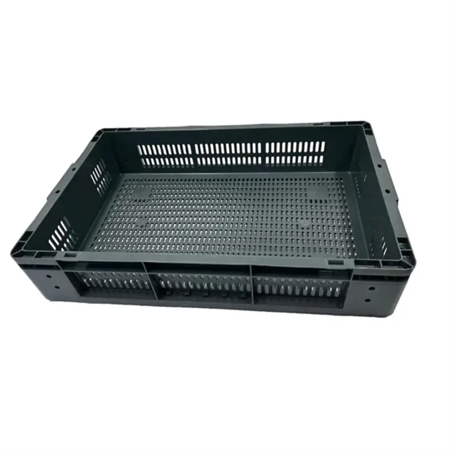 caisse de rangement en plastique perforée | 600x400x120mm