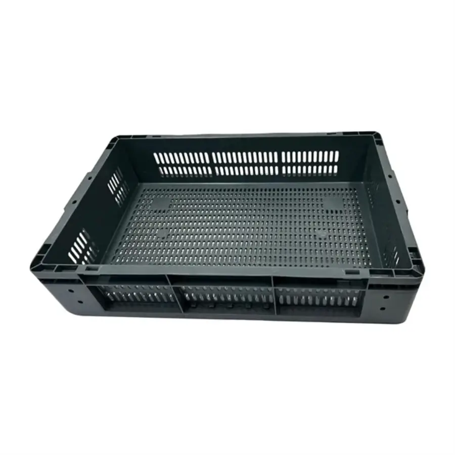caisse de rangement en plastique perforée | 600x400x120mm