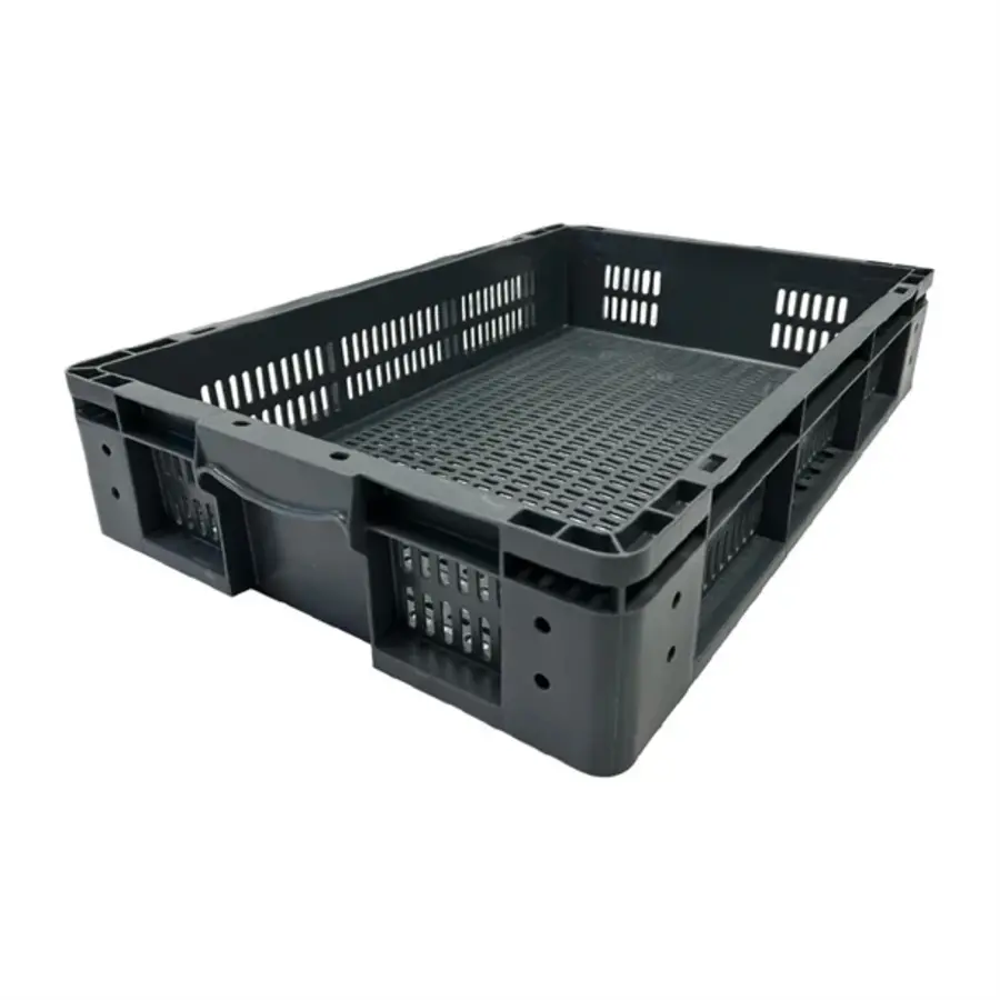 caisse de rangement en plastique perforée | 600x400x120mm