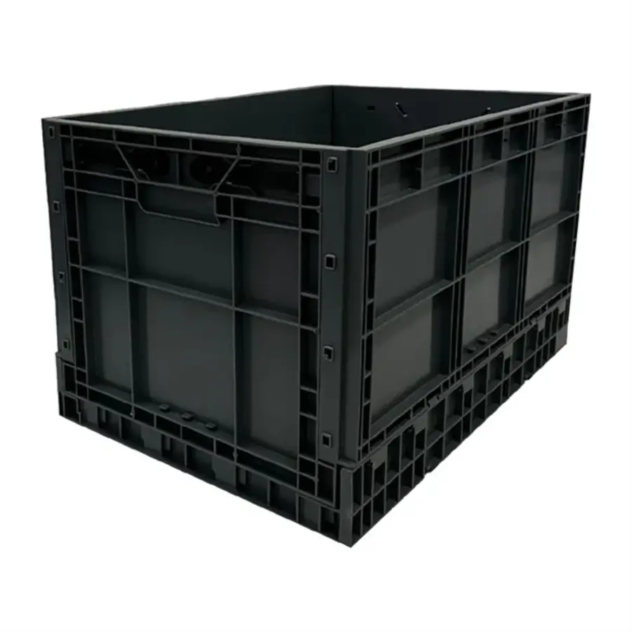 plastic foldable transport storage crate | 594x396x353mm