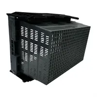 caisse de transport en plastique perforé avec couvercle fixe | 600x400x320mm