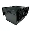 plastic transport storage crate with fixed lid | 600x400x320mm