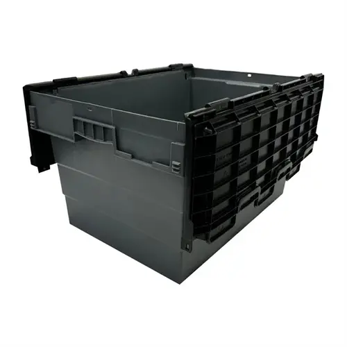  Vogue caisse de transport en plastique avec couvercle fixe | 600x400x320mm 