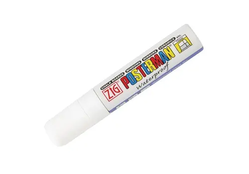  Securit Securit Zig Posterman weatherproof chalk marker | White | 15mm 