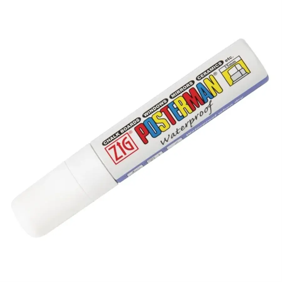 Wetterfester Kreidemarker von Zig Posterman | Weiß | 15 mm