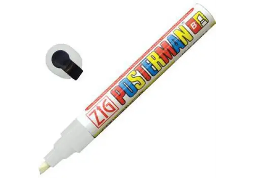  Securit Marqueur à craie résistant aux intempéries Zig Posterman | Blanc | 6 mm 