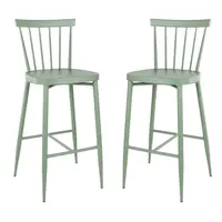 tabourets hauts en aluminium Windsor | Vert | 108(h) x 47(l)cm | (paquet de 2)