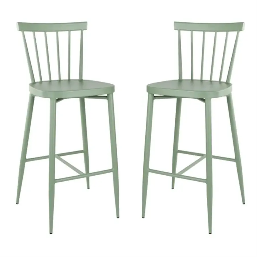 tabourets hauts en aluminium Windsor | Vert | 108(h) x 47(l)cm | (paquet de 2)