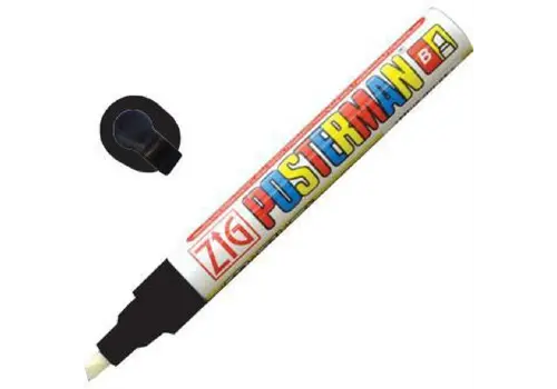  Securit Securit Zig Posterman weatherproof chalk marker | Black | 6mm 